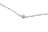 Dainty Diamond Bezel Bracelet - 14k Two Tone Gold - 0.11ctw