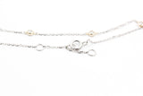 Dainty Diamond Bezel Bracelet - 14k Two Tone Gold - 0.11ctw
