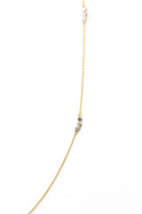 Dainty Diamond Bezel Set Station Necklace - 14k White Gold - 0.27ctw