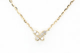 Dainty Diamond Butterfly Necklace - 14k Yellow Gold - 0.06ctw