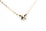 Dainty Diamond Butterfly Necklace - 14k Yellow Gold - 0.06ctw