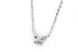 Dainty Diamond Butterfly Necklace - 14k White Gold - 0.06ctw