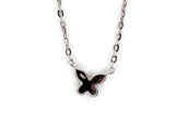 Dainty Diamond Butterfly Necklace - 14k White Gold - 0.06ctw