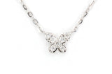 Dainty Diamond Butterfly Necklace - 14k White Gold - 0.06ctw