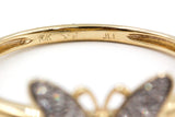 Dainty Diamond Butterfly Ring - 10k Yellow Gold - 0.10ctw