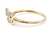 Dainty Diamond Butterfly Ring - 10k Yellow Gold - 0.10ctw