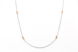 Dainty Diamond Chain - 14k White Gold and Yellow Gold - 0.02ctw