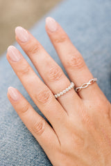 Dainty Diamond Cluster Ring - 14k White Gold - 0.25ctw