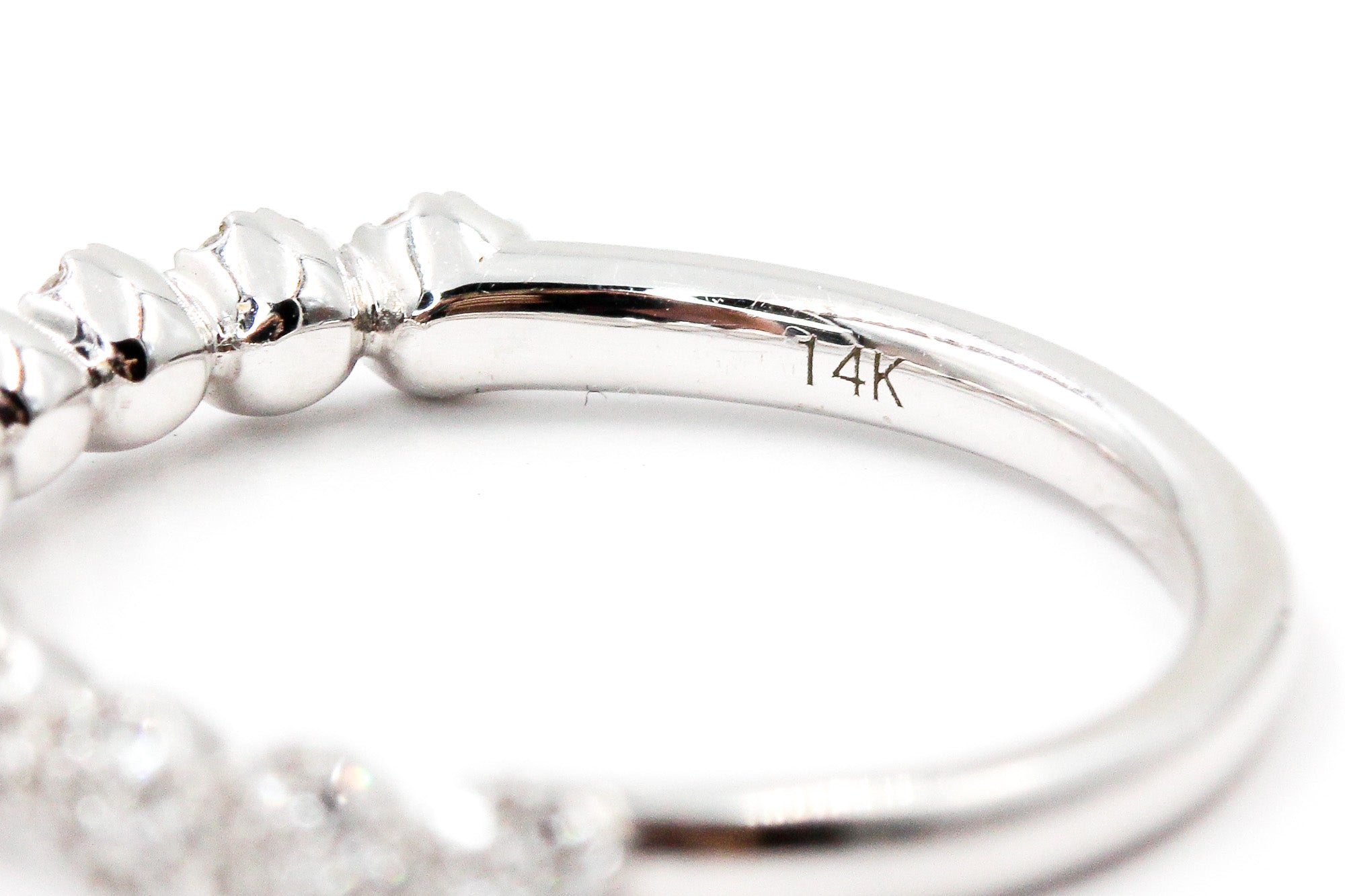 Dainty Diamond Cluster Ring - 14k White Gold - 0.25ctw