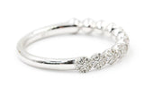 Dainty Diamond Cluster Ring - 14k White Gold - 0.25ctw