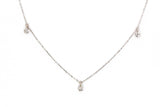 Dainty Diamond Drop Necklace - 14k White Gold - 0.07ctw