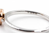 Dainty Diamond Heart Cluster Ring - 14k Two Tone Gold - 0.10ctw