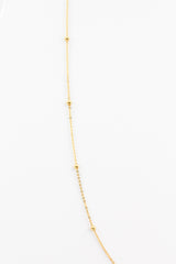 Dainty Fashion Gold Beaded Chain - 14k Yellow Gold