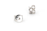 Dainty Marquise Diamond Stud Earrings - 14k White Gold - 0.09ctw