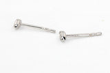 Dainty Marquise Diamond Stud Earrings - 14k White Gold - 0.09ctw