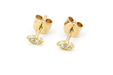 Dainty Marquise Diamond Stud Earrings - 14k Yellow Gold - 0.09ctw