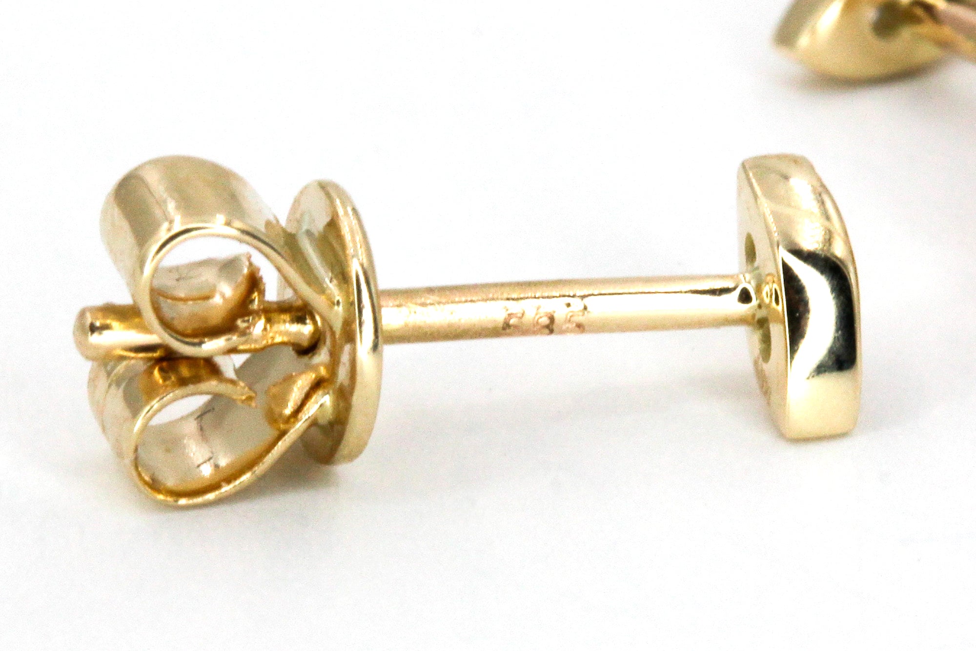 Dainty Marquise Diamond Stud Earrings - 14k Yellow Gold - 0.09ctw