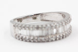 Diamond Baguette Band Ring - 10k White Gold - 0.65ctw