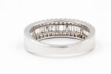 Diamond Baguette Band Ring - 10k White Gold - 0.65ctw