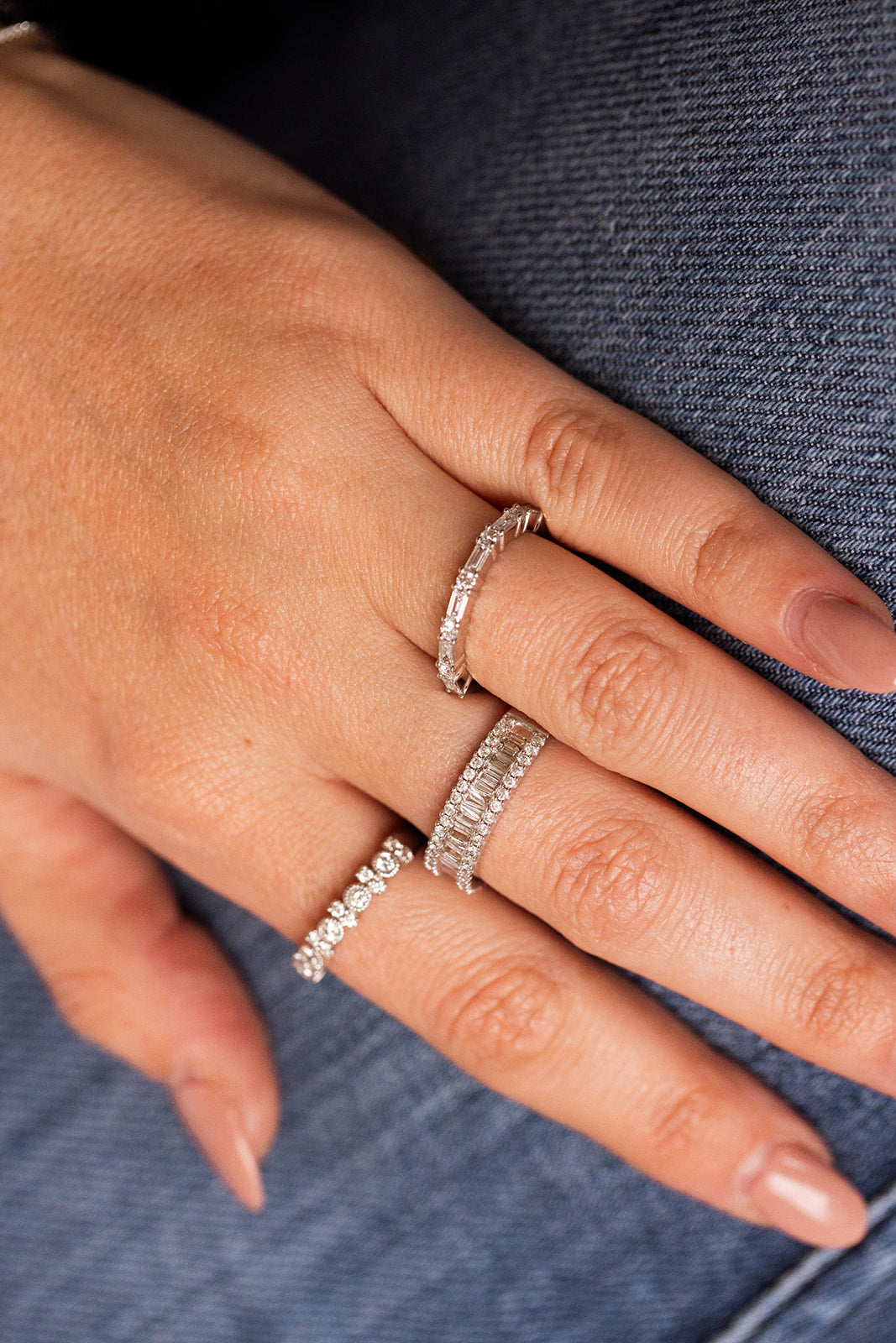 Diamond Baguette Band Ring - Platinum - 0.51ctw