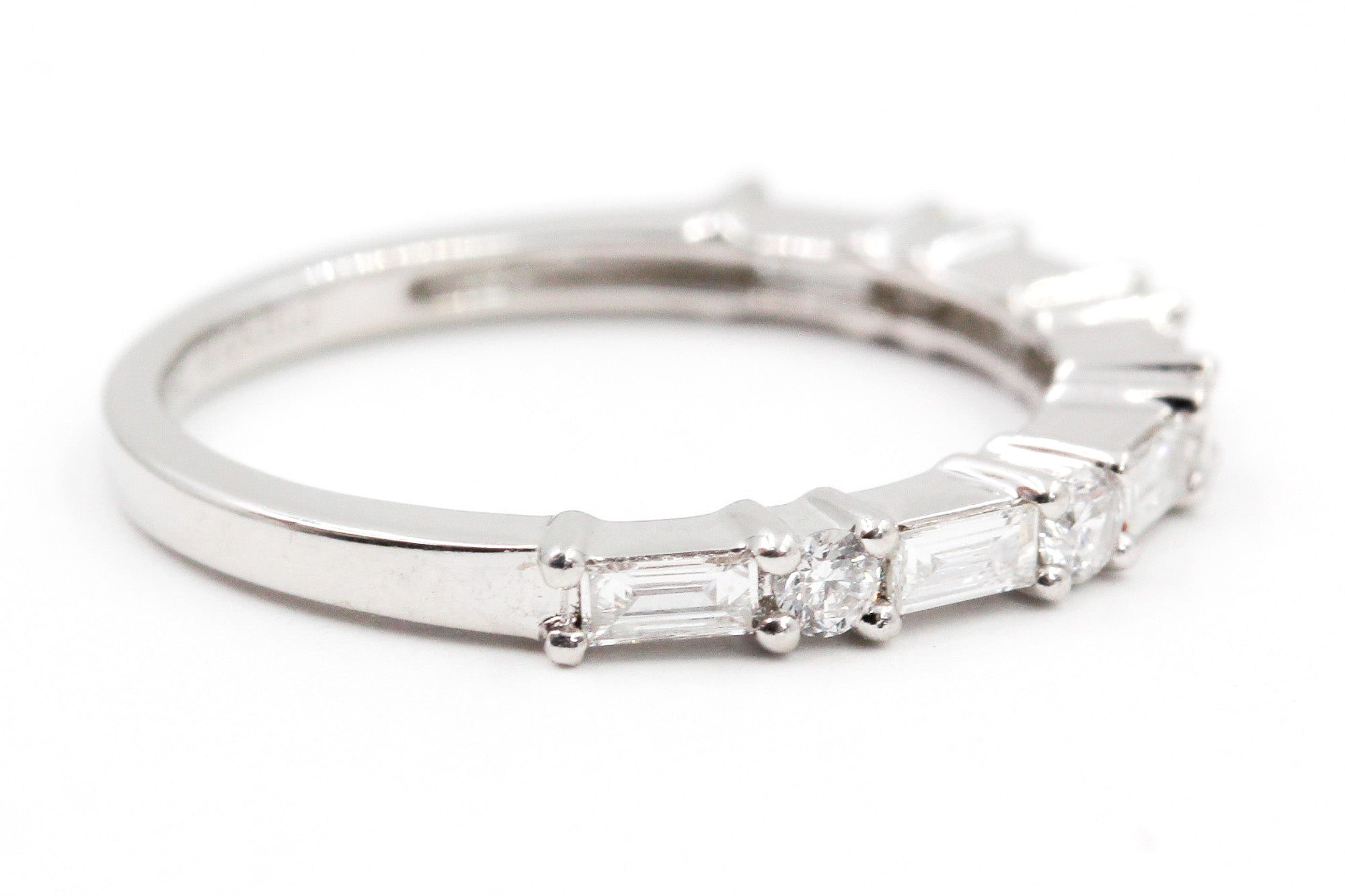 Diamond Baguette Band Ring - Platinum - 0.51ctw