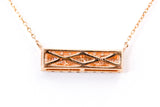 Diamond Baguette Bar Necklace - 14k Rose Gold - 0.50ctw