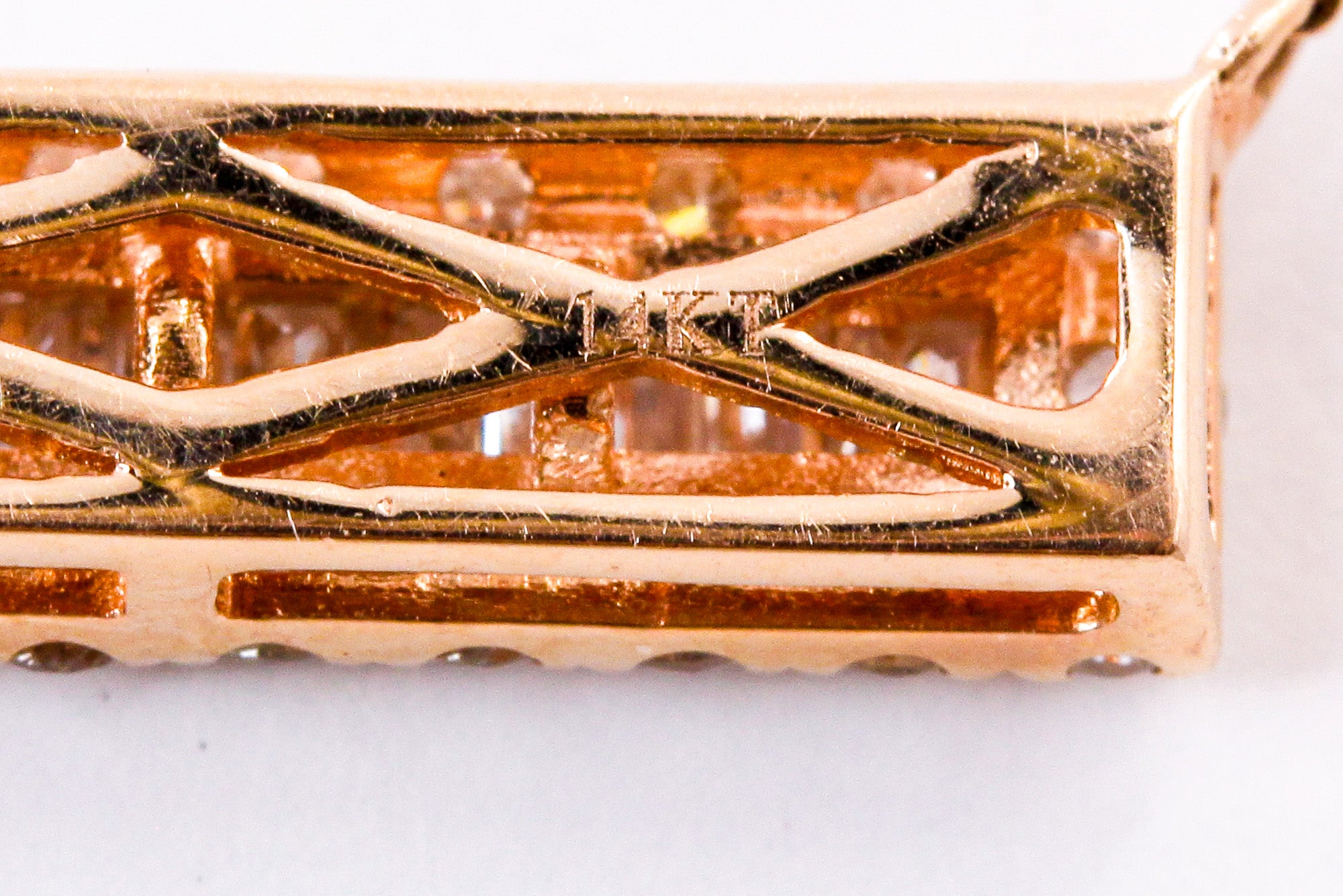 Diamond Baguette Bar Necklace - 14k Rose Gold - 0.50ctw