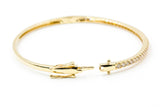 Diamond Bangle Bracelet - 10k Yellow Gold - 1.00ctw