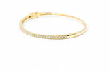 Diamond Bangle Bracelet - 10k Yellow Gold - 1.00ctw