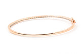 Diamond Bangle Bracelet - 14k Rose Gold - 1.00ctw