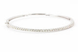 Diamond Bangle Bracelet - 14k White Gold - 1.00ctw