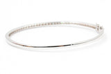 Diamond Bangle Bracelet - 14k White Gold - 1.00ctw