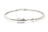 Diamond Bangle Bracelet - 14k White Gold - 1.00ctw