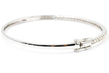 Diamond Bangle Bracelet - 14k White Gold - 1.00ctw