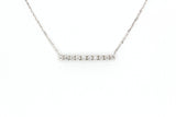 Diamond Bar Necklace - 14k White Gold - 0.25ctw