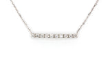 Diamond Bar Necklace - 14k White Gold - 0.25ctw