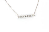 Diamond Bar Necklace - 14k White Gold - 0.25ctw
