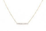 Diamond Bar Necklace - 14k Yellow Gold - 0.25ctw
