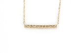 Diamond Bar Necklace - 14k Yellow Gold - 0.25ctw