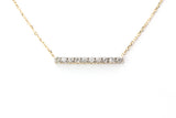 Diamond Bar Necklace - 14k Yellow Gold - 0.25ctw