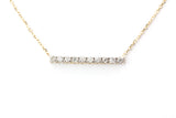 Diamond Bar Necklace - 14k Yellow Gold - 0.25ctw