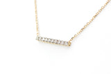 Diamond Bar Necklace - 14k Yellow Gold - 0.25ctw