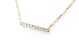 Diamond Bar Necklace - 14k Yellow Gold - 0.25ctw