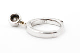 Diamond Bezel Drop Huggie Earrings - 14k White Gold - 0.15ctw