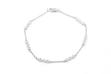 Diamond Bezel Station Bracelet - 14k White Gold - 0.64ctw