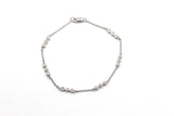 Diamond Bezel Station Bracelet - 14k White Gold - 0.64ctw