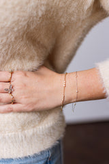 Diamond Bezel Station Bracelet - 14k Yellow Gold - 0.65ctw