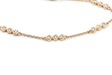 Diamond Bezel Station Bracelet - 14k Yellow Gold - 0.65ctw