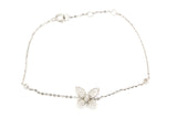 Diamond Butterfly Bracelet - 14k White Gold - 0.46ctw