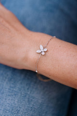 Diamond Butterfly Bracelet - 14k White Gold - 0.46ctw